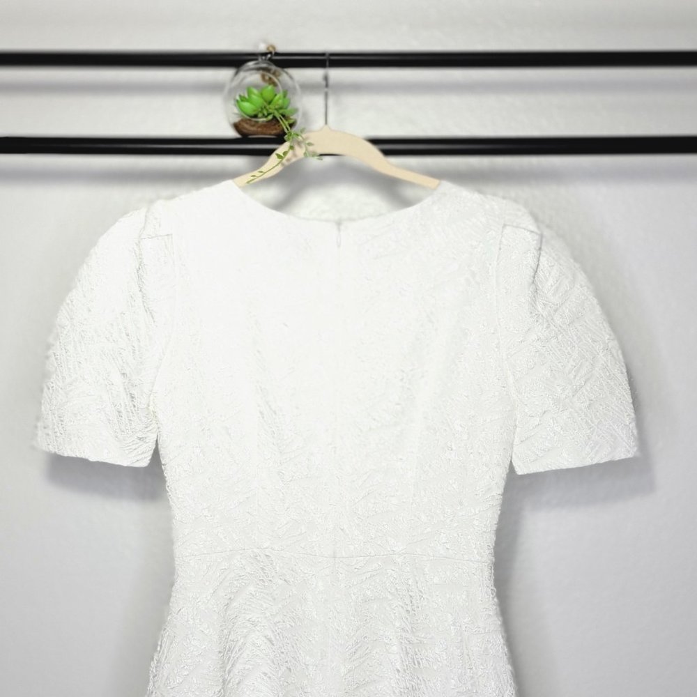 Sifa Fashion White Leaf + Flower Applique Dress - Picture 9 of 10